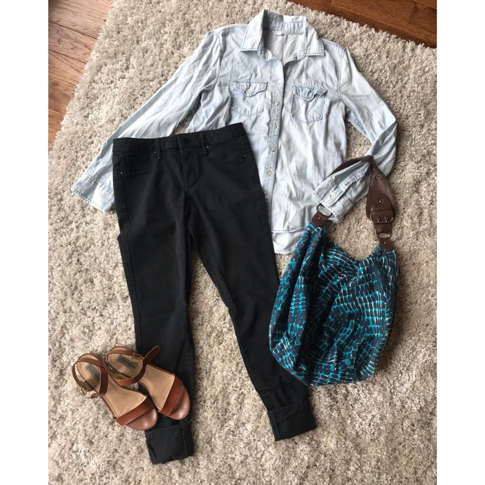 Blue/Teal Patterned Tote